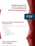 Lecture 1 Slides - MPU32093 UALL2033 Public Speaking and Oral Communication