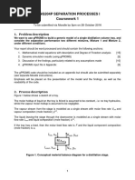 Ceng204P Separation Processes I Coursework 1: 1. Problem Description