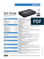 Audison Bit One - Sheet Technical