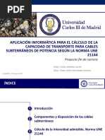 Aplicación Informática para El Cálculo de La Capacidad de Transporte para Cables Subterráneos de Potencia