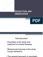 1 Introduction and Orientation in Psychiatry