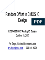 Random Offset CMOS IC Design CU Lecture Art Zirger PDF