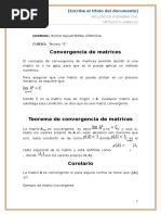 Convergencia de Matrices