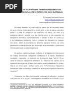 El Convenio 189 de La OIT Sobre Trabajadores Domésticos. - Dr. Augusto Valenzuela Herrera Guatemala