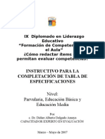 1 Instructivo para La Completación de Tabla de Especificacio