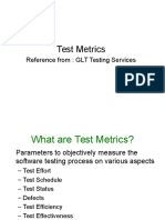 Test Metrics: Reference From: GLT Testing Services