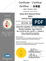 Asco Series 314 Exida Sil Certificate 2016