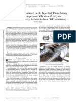 Hydraulic Unbalance in Oil Injected Twin Rotary Screw Compressor Vibration Analysis A Case History Related To Iran Oil Industries