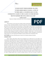 THE ANALYSE OF IGBO SOCIETY WHICH IS BEFORE AND AFTER THE ARRIVAL OF WHITE MISSIONARIES IN UMUOFIA: A STUDY OF THE EFFECTS OF THEIR ARRIVAL CONCERNING IGBO CULTURE, CONSEQUENTLY LEADING TO THE CLASH OF CULTURES BETWEEN THE TWO PARTIESIN THE NOVEL THINGS FALL APART