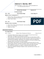 C Barnes Curriculum Vitae 102516