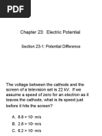 Clicker Chapter 23 Electric Potential