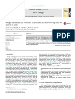 Simulation and Economic Analysis of Standalone Roof Top Solar PV System