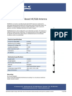 Marine and Land Based HF/SSB Antenna: Electrical Specifications