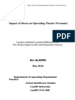 Impact of Stress On Operating Theatre Personnel