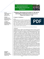 Preliminary Phytochemical Screening GC-MS and FT-IR Profiling of Methanolic Extract of Leaves On