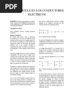 Efecto Joule en Los Conductores Electricos