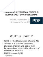 Pelayanan Kesehatan Primer Di Rumah Sakit Dan Puskesmas