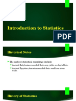 Introduction To Statistics