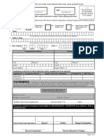 Application For Registration and Exemption