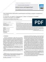 Low Temperature Martensitic Transformation and Deep Cryogenic Treatment of A Tool Steel 2010 Materials Science and Engineering A