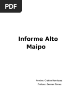 Informe Alto Maipo