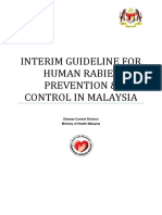 Interim Guideline For Prevention and Control of Human Rabies in Malaysia