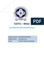 Online Examination Form User Manual For Students