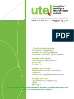 Tarea 4 - Distribución de Probabilidad Continua