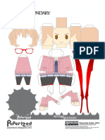 Beyond The Boundary - Mirai Kuriyama Papercraft