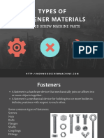 Fastener Materials Selection - Types of Fastener Material