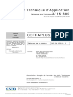 DTA 3-15-800 Cofraplus 60 Avis Limite Au 31-03-2022