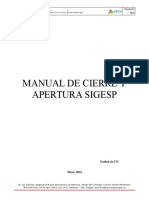 Manual de Cierre y Apertura SIGESP - V2