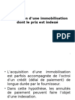 Acquisition D - Une Immobilisation Dont Le Prix Est Indexé