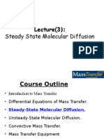 Lecture (4) Steady State Molecular Diffusion