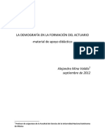 La Demografía en La Formación Del Actuario - Alejandro Mina Valdes