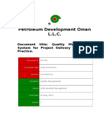 CP-190 - Quality Management System For Project Delivery