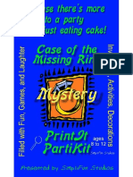 Mystery Party Game - Case of The Missing Ring Mystery Party Game and Kit For 5, 8 or 10 Girls Ages 9 To 12 and 2 Adults or Older Teens. Theme Can Be An Overnight or One Day Event.