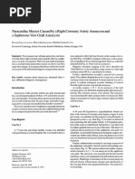 Paracardiac Masses Caused A Right Coronary Artery Aneurysm and A Saphenous Vein Graft Aneurysm