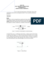 EEM328 Electronics Laboratory - Experiment 2 - Diode Characteristics