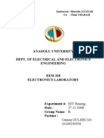 EEM328 Electronics Laboratory - Report4 - BJT Biasing