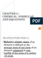 Chemical Formulae and Equations