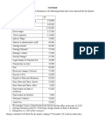 Cost Sheet 23 Problems