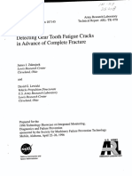 Detecting Gear Tooth Fatigue Cracks in Advance of Complete Fracture