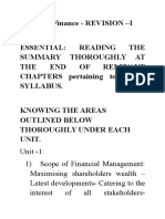 Corprate Finance - REVISION - I