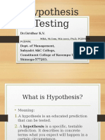 Hypothesis Testing - by DR - Giridhar K.V.