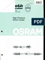 Osram XBO High Pressure Xenon Lamps Catalog 1977