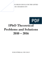 IPhO Theoretical Problems and Solutions 2010 - 2016