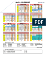 Weekly School Calendar 2016