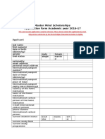 Application Form - Master Mind Scholarships - 2016-2017