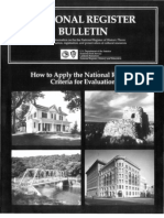 National Register Bulletin 15:criteria For Evaluation